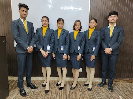 Students in hospitality uniform